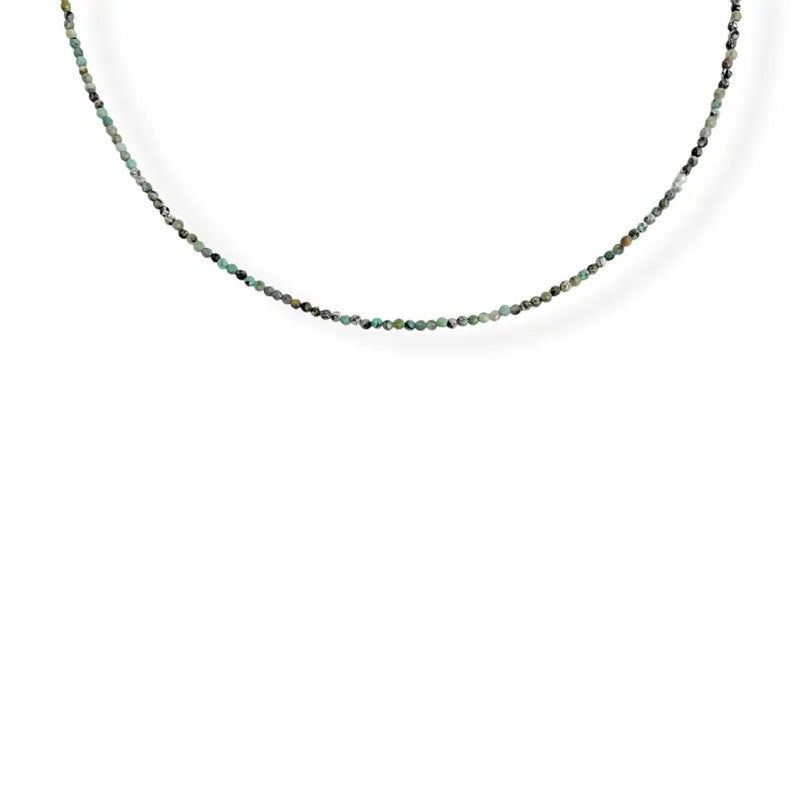 Gargantilha choker Turquesa Africana