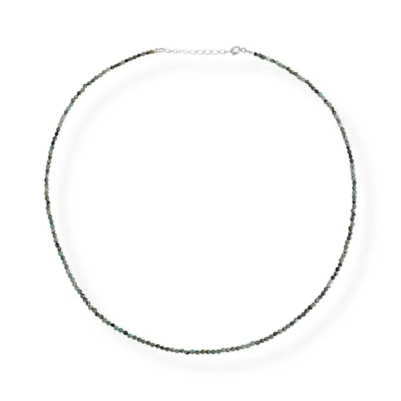 Gargantilha choker Turquesa Africana