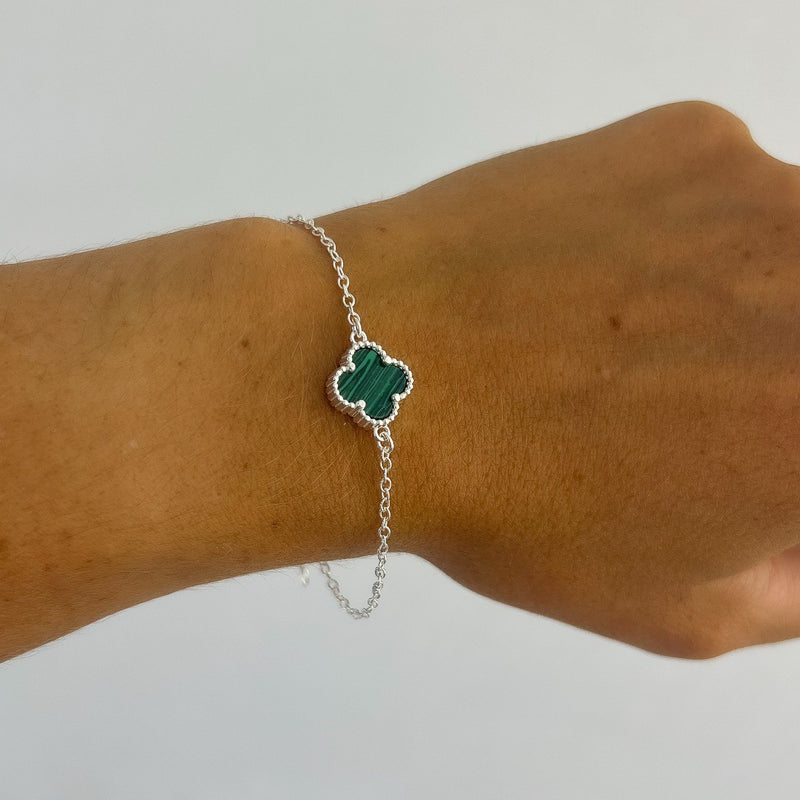 Pulseira Trevo Van Cleef Malaquita