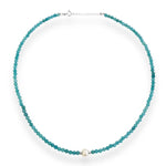 Gargantilha Jade Amazonita e Pérola Barroca