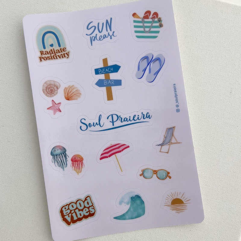 Cartela de adesivos Soul Praieira