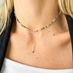 Gargantilha choker pedra Jade